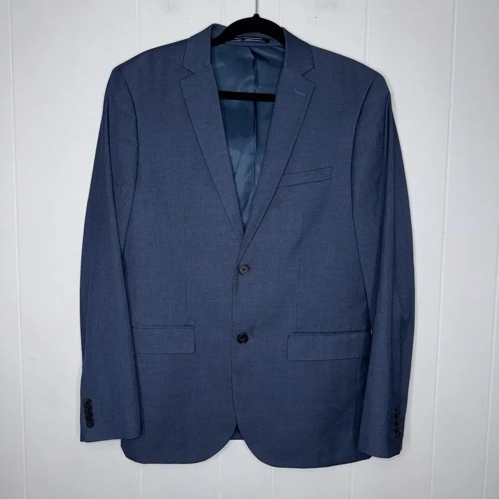 H&M Men’s Slim Fit Blazer Sport Coat Navy Blue Size 40R